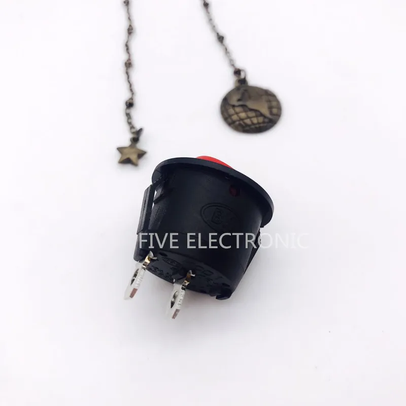 Красный KCD1 105 круглый Кулисный переключатель 6A250V 10A125V выключатель питания 2