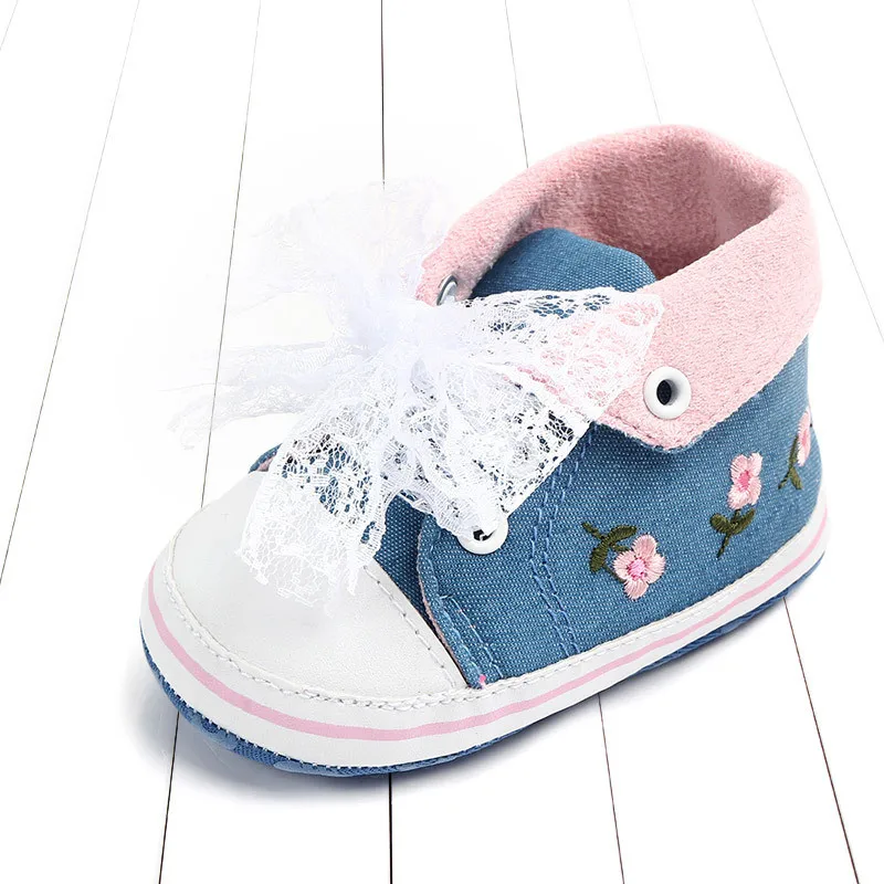 Обувь принцессы для маленьких девочек; сезон весна-осень; милая нескользящая обувь с бабочкой и короной для малышей; детская обувь на мягкой подошве; домашняя обувь для малышей - Цвет: Blue