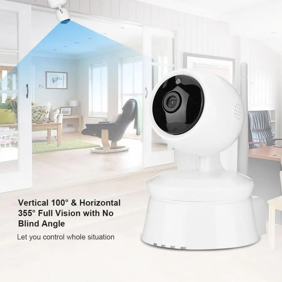 Распродажа домашняя 2MP камера ночного видения для помещений Беспроводная ip-камера с полным видением 128 ГБ SD беспроводная WiFi камера US Plug