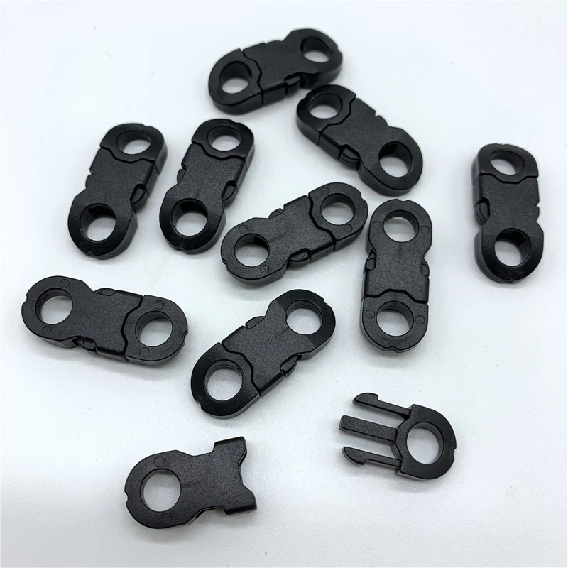 8mm Side Release Buckle Curved Parachute 550 Paracord Bracelet DIY Dog Collar Strap Webbing Outdoor Camp 10Pcs plastic side release buckle side release buckle