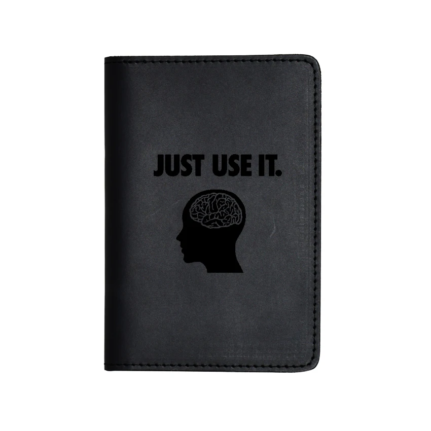 Забавная Обложка для паспорта с надписью Just use it your brain дорожные держатели карт