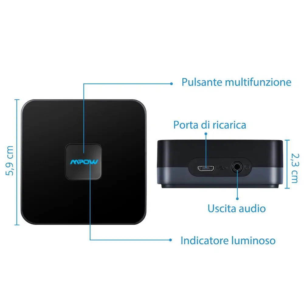 Mpow Bluetooth 4 1 приемник беспроводной аудио адаптер с высокой точностью стерео звук и