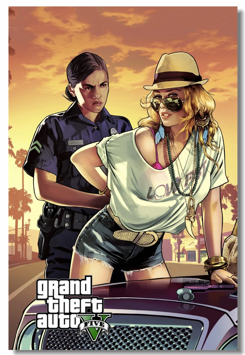Пользовательские печатные настенные росписи Grand Theft Auto V постер GTA 5 San Andres наклейки