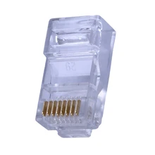 100 единиц-RJ45 Разъемы Ethernet LAN 8P8C модульный коннектор для неэкранированной витой сети штекер для CAT5 CAT6 цельный Кристал головка WAN RJ-45 порты