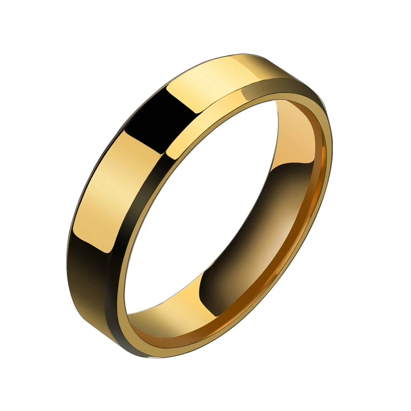 Высокое качество, 6 мм, кольцо из нержавеющей стали для женщин и мужчин, модное Золотое кольцо на палец, обручальное кольцо, ювелирное изделие, подарок