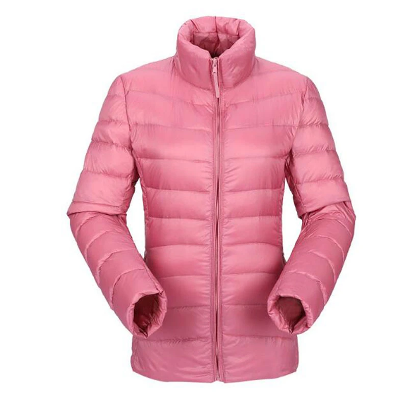 pink puffer jacket plus size