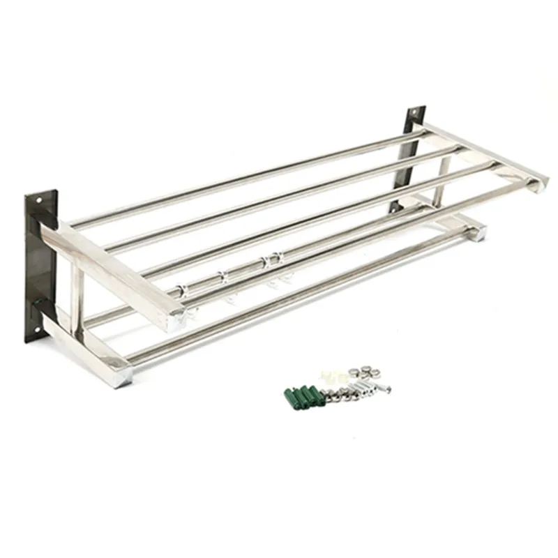 

New Arrival Towel Rail Holder Wall Mounted Bathroom Rack Shelf Stainless Steel Durble Quality