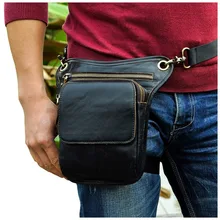 Лидер продаж, высокое качество, Crazy Horse, натуральная кожа, Мужская винтажная черная Маленькая поясная сумка, сумка-мессенджер, поясная сумка, прямая сумка 211-1b