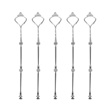 3 уровня Silver торт стенд(5 компл.) Ручка Торт плиты Стенд центр ручка фитинги, Корона