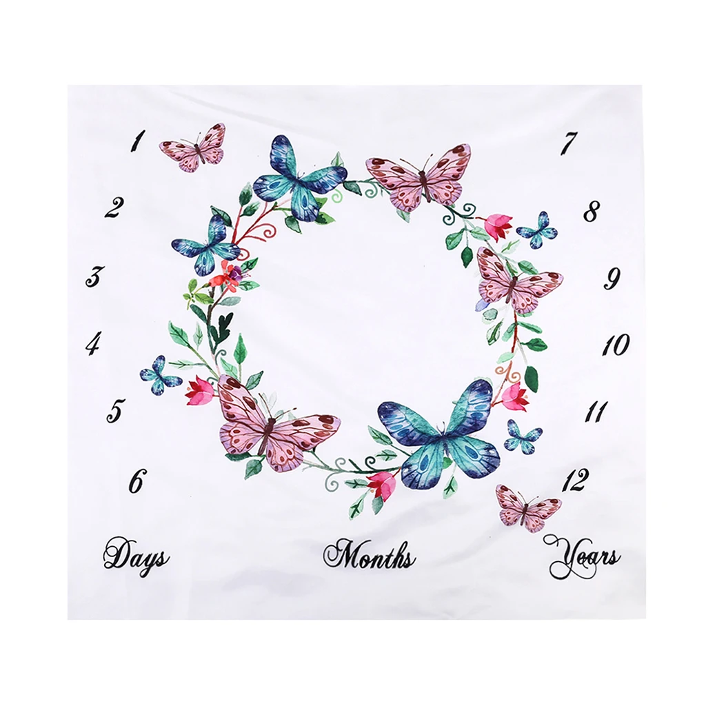  Infant Baby Girl Boy Cotton Days Months Years Blankets Photography Photo Props  