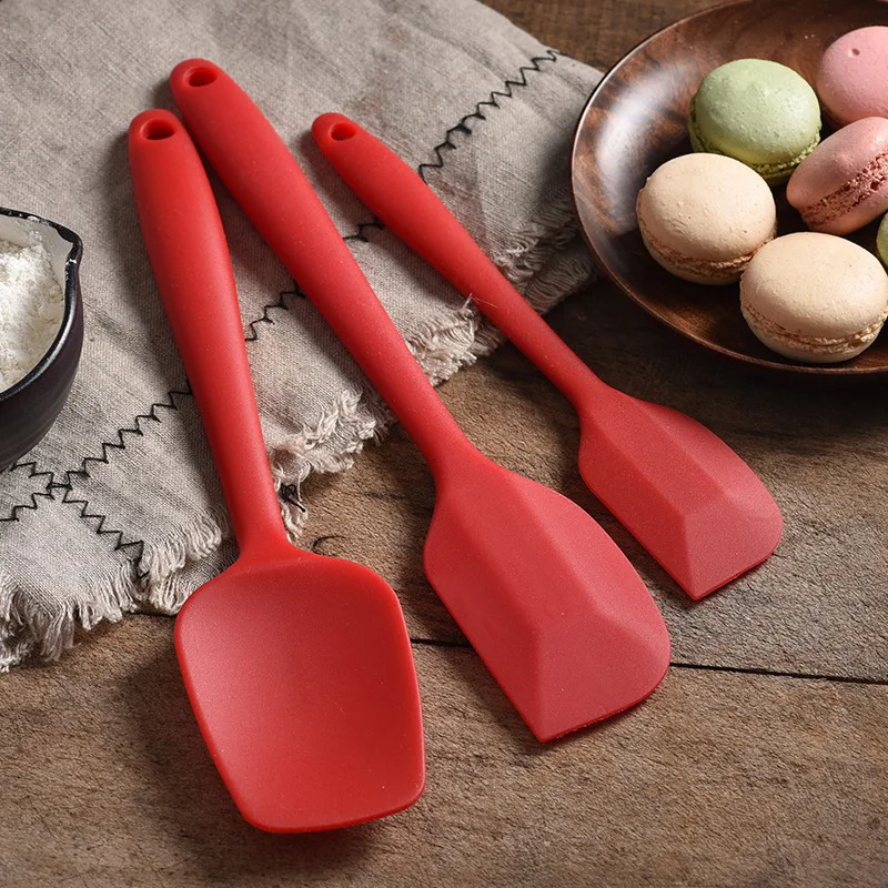 3Pcs Silicone Spatula Cooking Utensils Set Mixing Spoon Spatula Cake Scraper Baking Pastry Tools Kitchen Utensils Bakeware (7)
