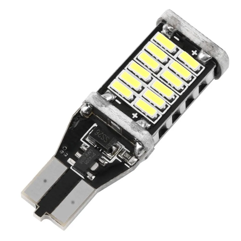 Комплект из 2 предметов высокого Мощность 9 W T15 W16W 30 4014 SMD светодиоды светодиодный светильник стайлинга автомобилей Canbus Включите Singal тормоз лампа стоп-сигнала светодиодные лампы 12 V 24 V