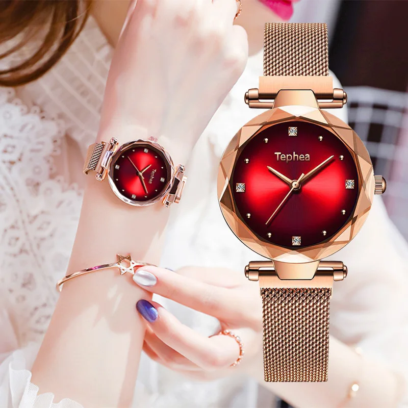 

Top Brand Luxury Women Watches Fashion Starry Sky Ladies Quartz Clock Magnet Buckle Waterproof Female Wristwatch Drop Shipping