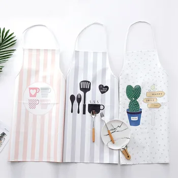 

Cute Cartoon Cactus Cups Design Unisex Cooking Dining Room Kitchen BBQ Restaurant Cleaning Pocket Waitress Baking Mats Aprons