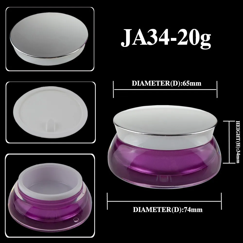 Embalagens de Cosméticos Garrafas de Plástico Frascos de Cosméticos com Tampas Vazio Plástico 20g Dia Creme Recipientes Online Vazias 50 Pcs 20 ml 1 Garrafas reutilizáveis