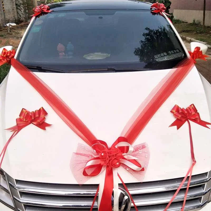 

New Creative Personality Accessory for Wedding Car Simulation Korean Bow Decorate Flower Supplies Wedding & Engagement