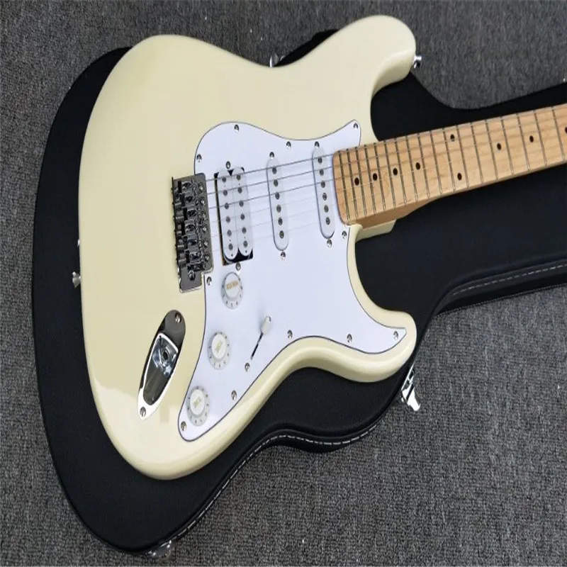 Chinese Light yellow Electric Guitars ST 2017 New Arrival Music