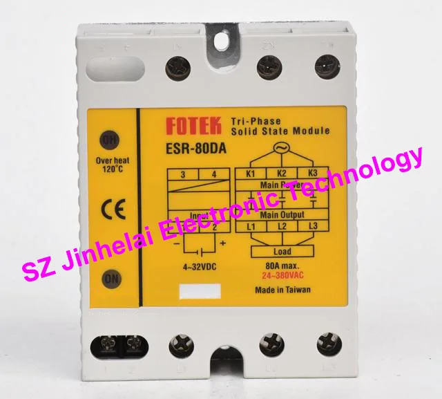 

ESR-80DA New and original FOTEK Three-phase solid state relay,3-Phase Solid state module 80A