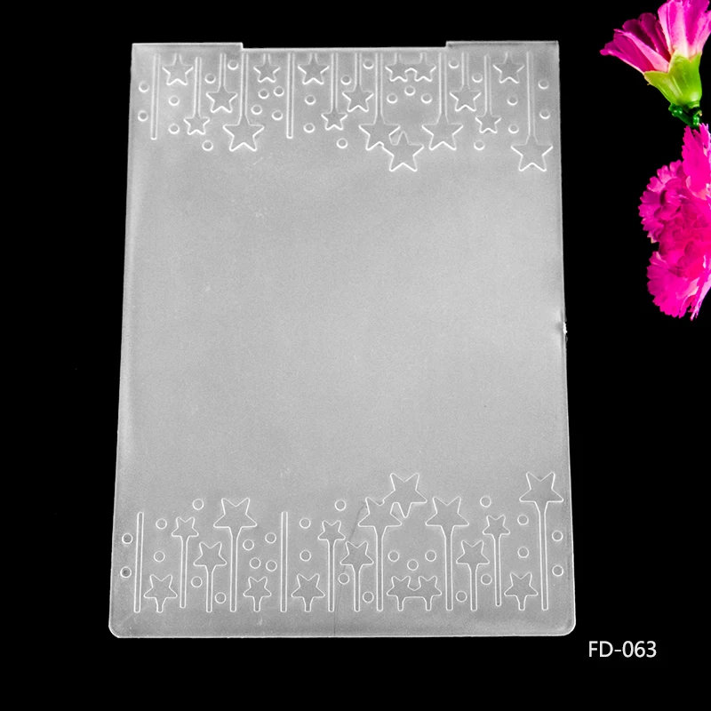 AZSG Stars Design Plastic Embossing Folders for DIY Scrapbooking Paper