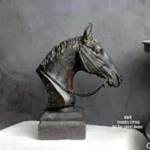 Pedido español Tailandia figura de Buda orden española estilo americano y europeo vintage do the old style courser horse head small