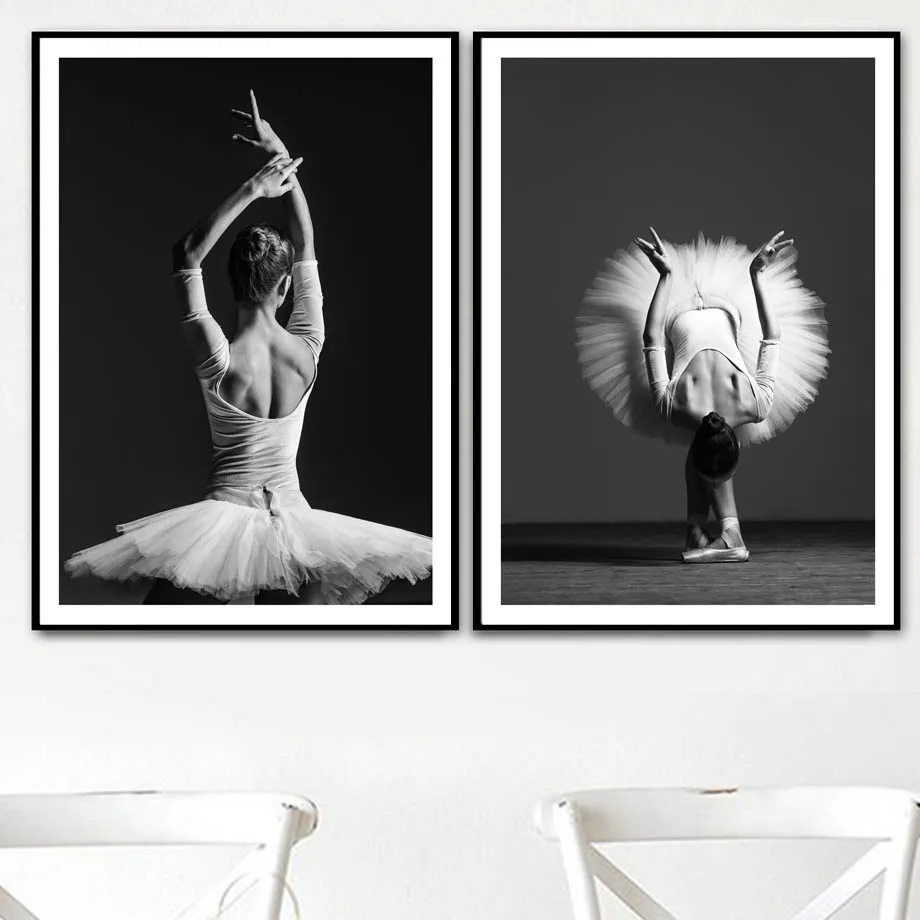 Swan Lake Ballet Girl Figure Wall Art Canvas Painting Posters And Prints Nordic Minimalism Wall Pictures For Living Room Decor