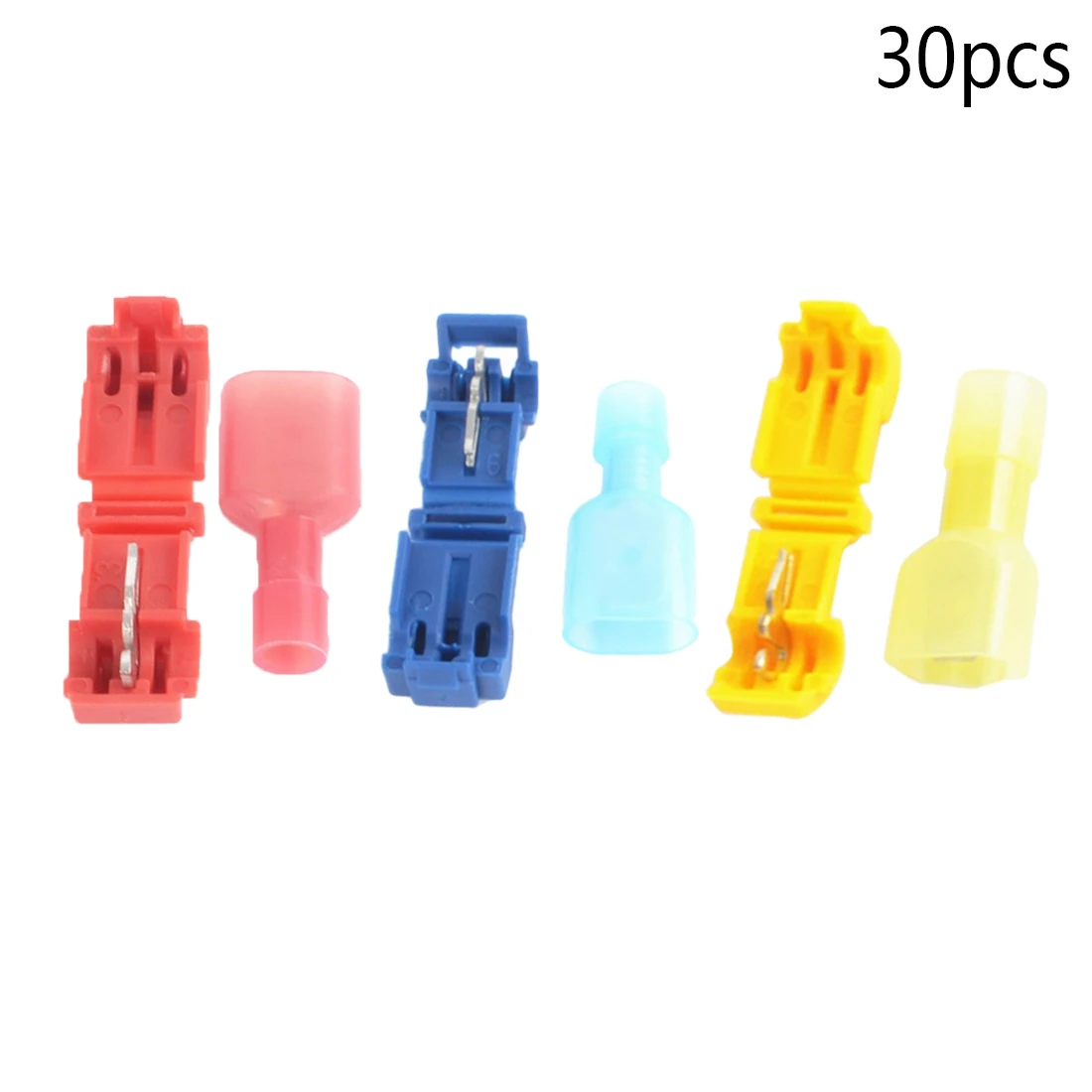 30PCS(15set) Wire Cable Connectors Terminals Crimp Quick Splice