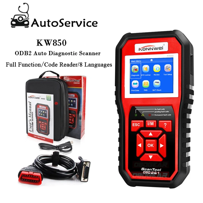 Professional scanner obdii Auto Car Diagnostic Scanner obd2 code reader Scanner auto check diagnostic tool Erase Errors KW850 Professional scanner obdii Auto Car Diagnostic Scanner obd2 code reader Scanner auto check diagnostic tool Erase Errors KW850