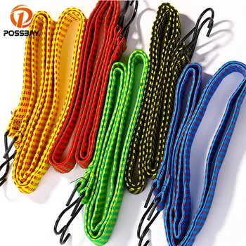 

POSSBAY 1pcs Motorcycle Luggage Strap Strong Elastic Cord Rope Tie Motorbike Parts Accessories Elastic Rope Strap With 2 Hooks