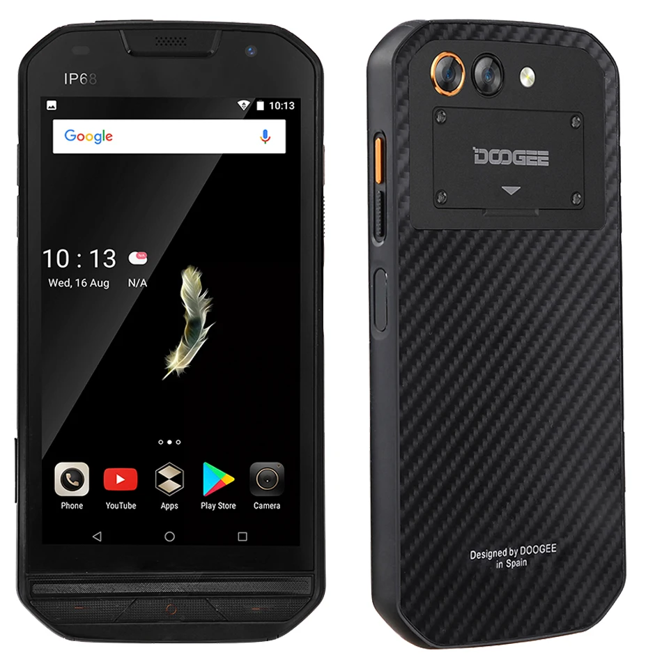 DOOGEE S30 смартфон с 5 дюймовым дисплеем четырёхъядерным процессором MTK6737 ОЗУ 2 Гб ПЗУ
