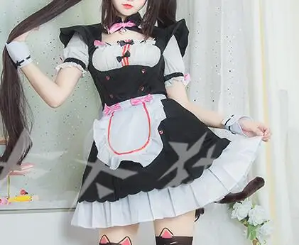 Игра Chocola NEKOPARA Косплей Костюм Chocola ванильное платье горничной костюм Кошка Neko девушка NEKOPARA косплей Женский костюм - Цвет: chocolat costume