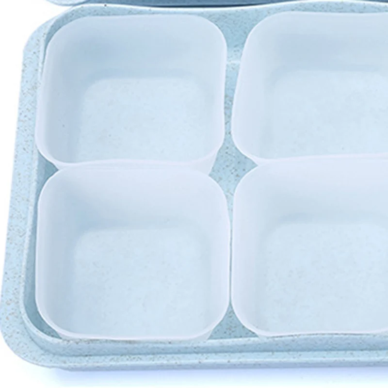 Baby Fruit Food Storage Container Colorful Kid Silicone Dinnerware Chidren Freezer Tableware Safe Healthy Lattice Box T0703 (5)