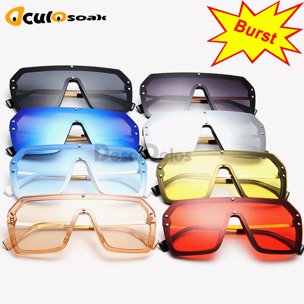 Vintage Pilot Sunglasses 2019 Women Men Big Frame Shade Sun Glasses Italian Brand Designer Top Fashion Eyewear Lunette