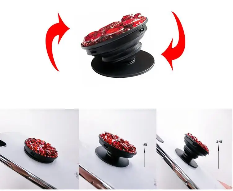 Diamond Expanding Stand and Grip Mobile Phone Holder Smartphone Desk Stand for Iphone XS Max Samsung Stretch Finger Ring Holder Diamond Expanding Stand and Grip Mobile Phone Holder Smartphone Desk Stand for Iphone XS Max Samsung Stretch Finger Ring Holder