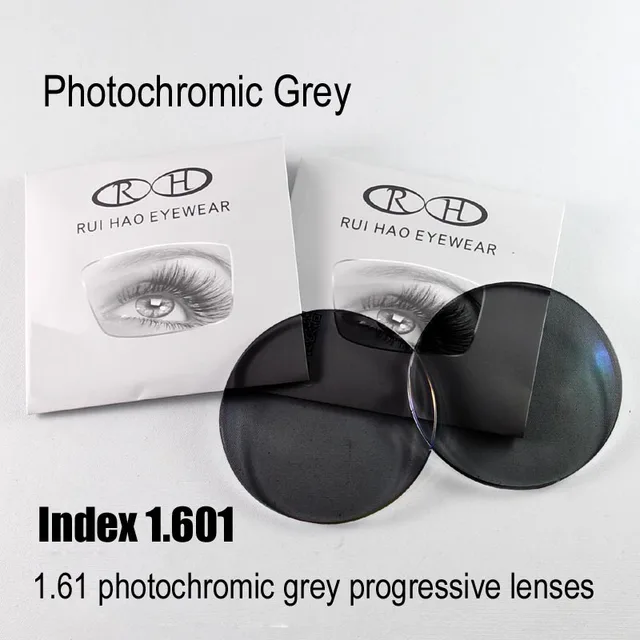 1.61 Photochromic Progressive Lenses Grey or Brown Free Form Multifocal