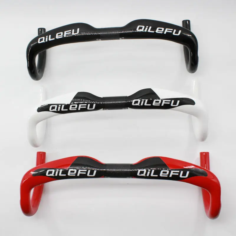 

New QILEFU VukaSprint V2 road 3K UD full carbon fiber bike handlebar carbon bicycle Handlebar light 31.8*400/420/440mm Free Ship