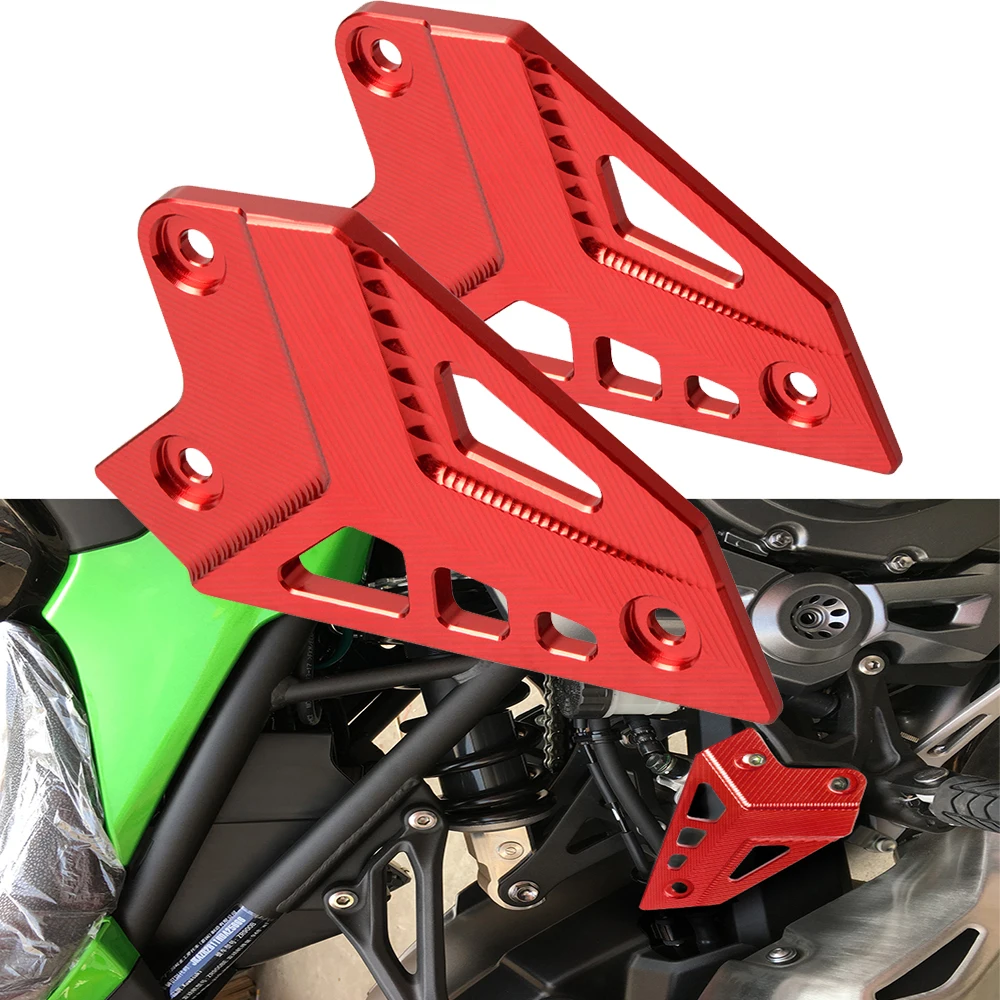 

CNC Aluminum For Kawasaki Z900 2017 Motorcycle Foot Peg Heel Protection Protective Film Mount Heel Guard Protecto LOGO