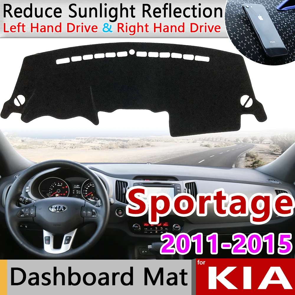 Для Kia Sportage 2011 2012 2013 2014 2015 SL Противоскользящий коврик на приборную панель