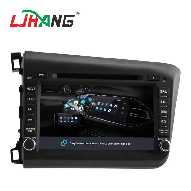Flash Deal LJHANG 8 inch Android 8.1 Car DVD Player 2 Din For Honda Civic 2012-2015 2016 GPS Navigation Radio WIFI Multimedia Stereo Audio 3