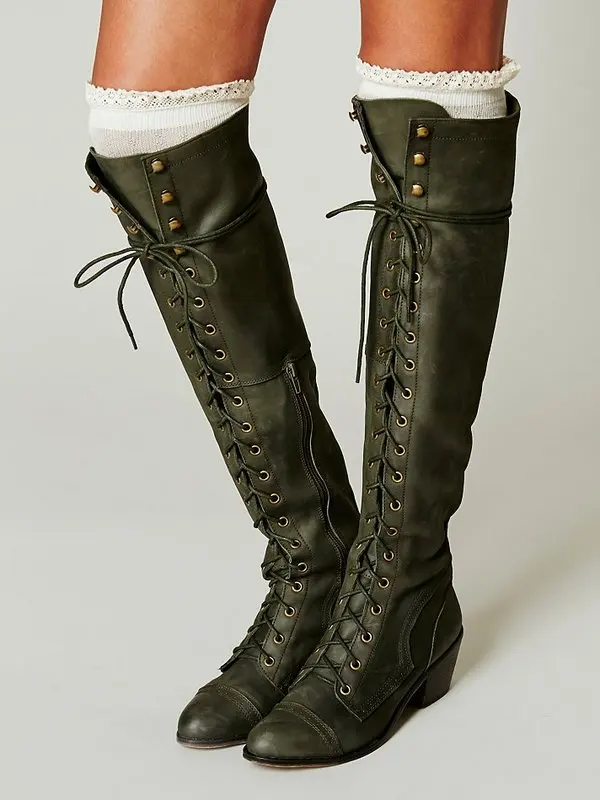 womens boots with laces