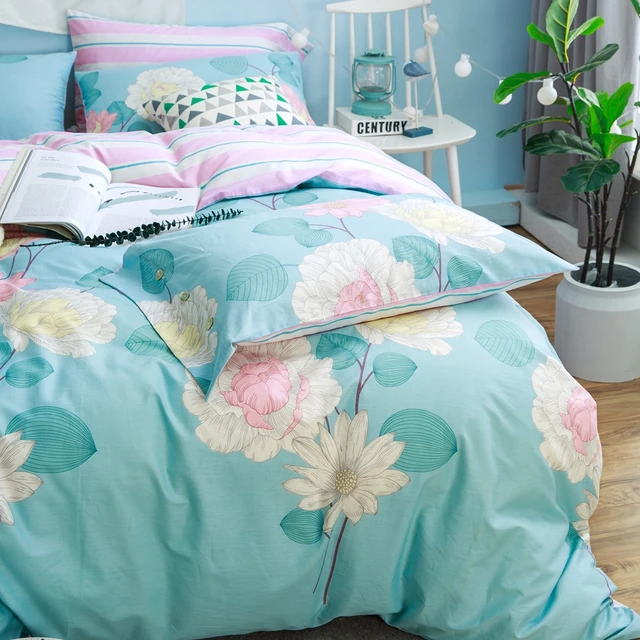 pink stripes bed sheets pillow case for home bedding flowers duvet pink striped bed sheets