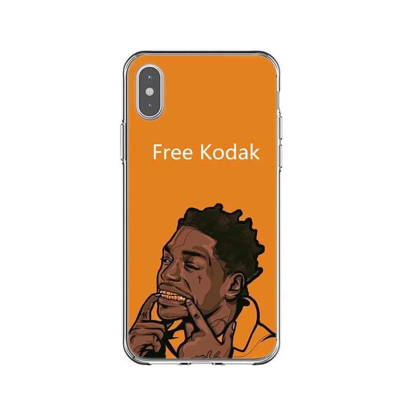 Free Kodaks Black Hip Hop Rapper Silicone Back Cover Phone Case For iPhone X SE 5 5s 6 6s plus 7 8 Plus XS MAX XR XS