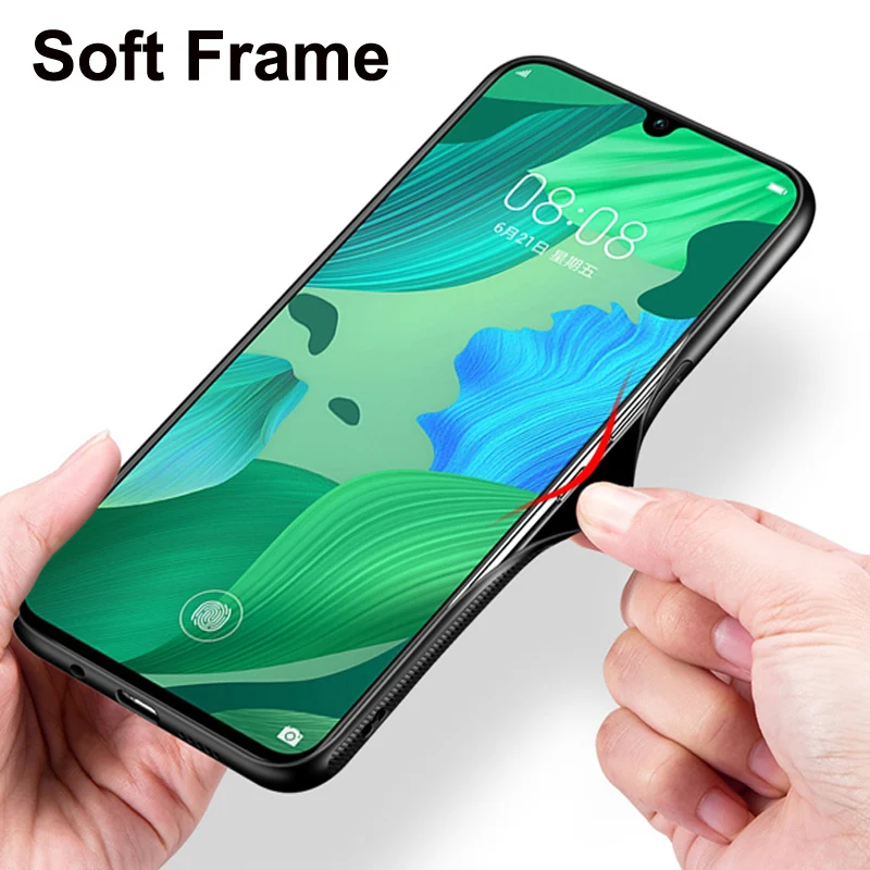 6.39" For Huawei Nova 5 case tempered glass+ TPU phone cover cases For Huawei Nova5 Nova 5 Gradient glass case bumper shell