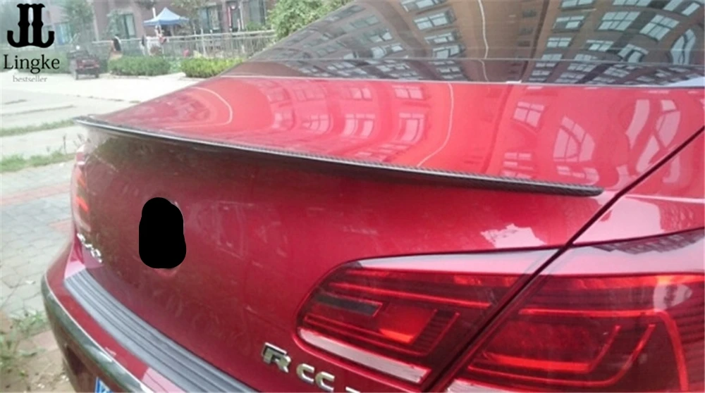 

Black / White / Carbon Fiber Rear Trunk Spoiler Lip For CC Type D 2008 2009 2010 2011 2012 2013 2014 2015 2016