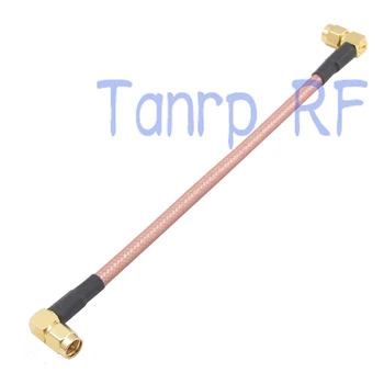 

2pcs 20INCH SMA male plug to SMA male double right angle connector adapter RG142 50CM coaxial cable RF Pigtail jumper wholesale