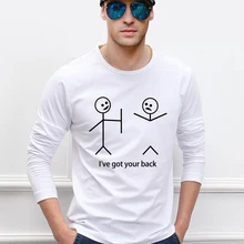 Забавные футболки, мужские футболки с длинными рукавами, новые весенние хлопковые высококачественные мужские футболки