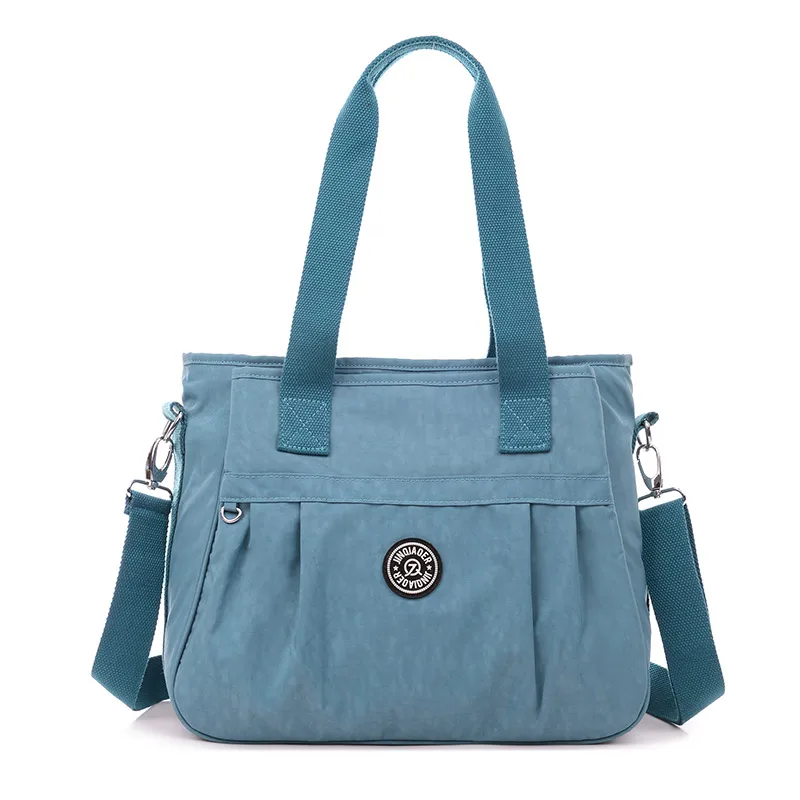 Большая женская нейлоновая водонепроницаемая сумка-тоут для путешествий, женские ручные сумки, сумка через плечо для женщин, женские сумки на плечо, женские сумки W675 - Цвет: cigarette grey
