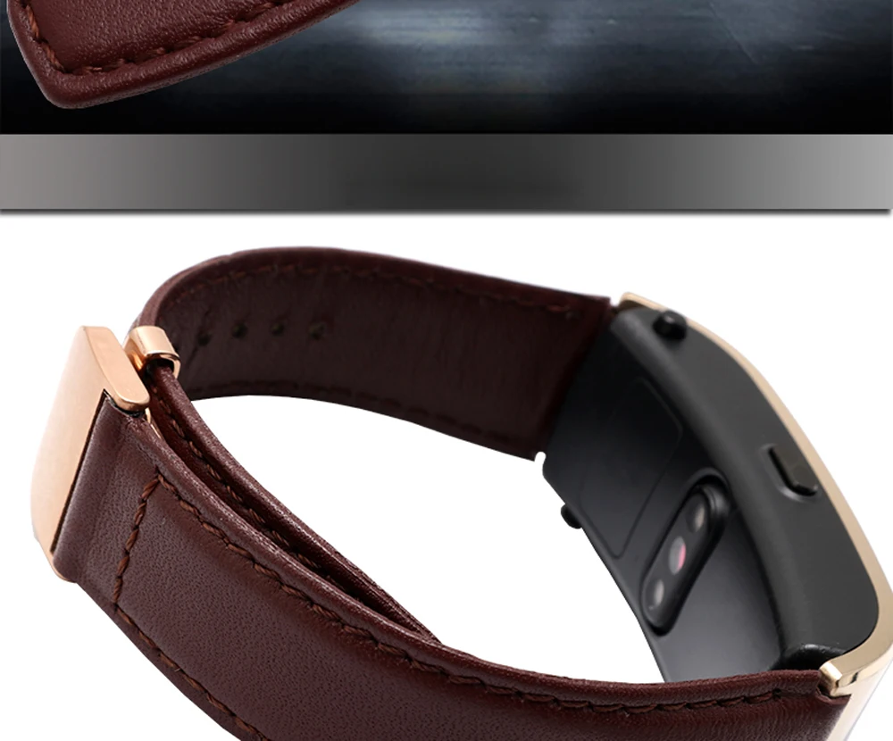 Soft calf leather strap striped watch band for HUAWEI B5 smart Bracelet replacement wrist strap