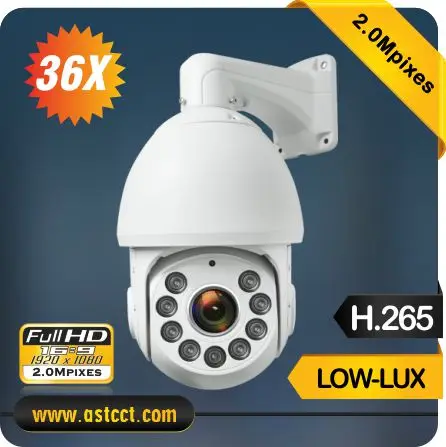 Onvif панорамирования/наклона и 36x зум Скорость купол Камера H.265 1080 P IP Security PTZ Камера Открытый IP p2P Камера с 100% металл