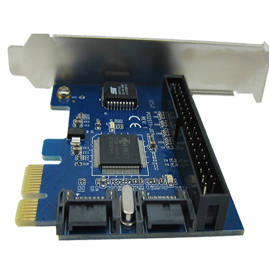 Настольный адаптер PCI E для SATA2.0 raid карты PCIe dual SATA + IDE 40pin с контроллером жесткого