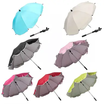 

1 Set Baby Carriage Parasol Child Stroller Umbrella Silver Plastic UV Sun Protection Universal Portable Umbrella